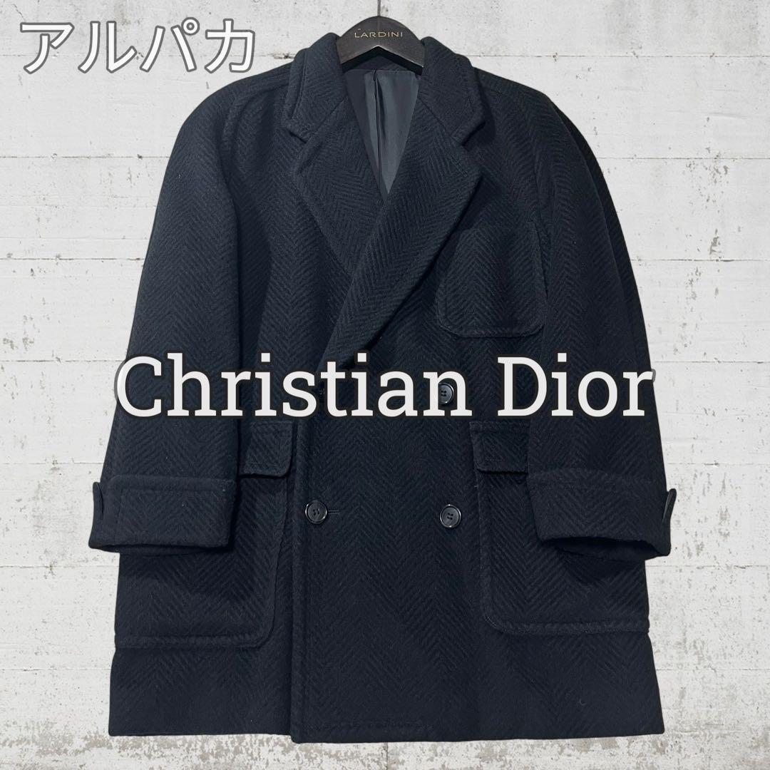 クリスチャン ディオール Dior コート アルパカ ピーコート 極美品 クリスチャンディオール ピーコート アルパカ