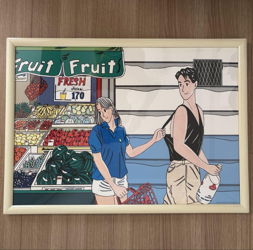 え*う様 【正規品】わたせせいぞう　額装　大判ポスター　A1サイズ 正規品】わたせせいぞう 額装 大判ポスター A1サイズ