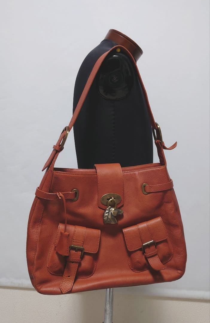 未使用級✨ブルックスブラザーズ カデナ 馬蹄 レザー ワンショルダーバッグ