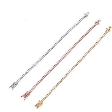 モアサナイト ブレスレット 2ミリ 18cm　【2BS18】