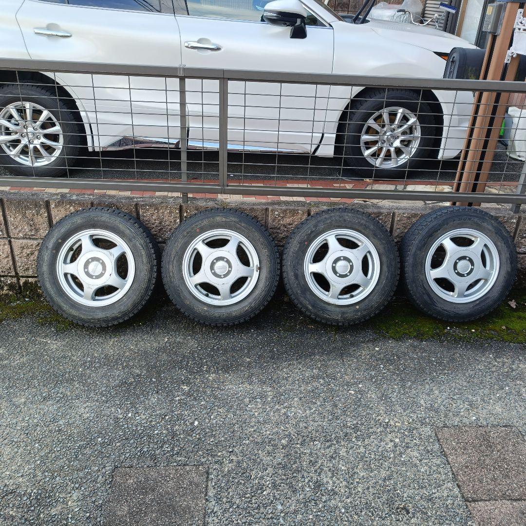 軽トラ アルミホイール＋スタッドレスタイヤ 145R12 6PR ２本セット②