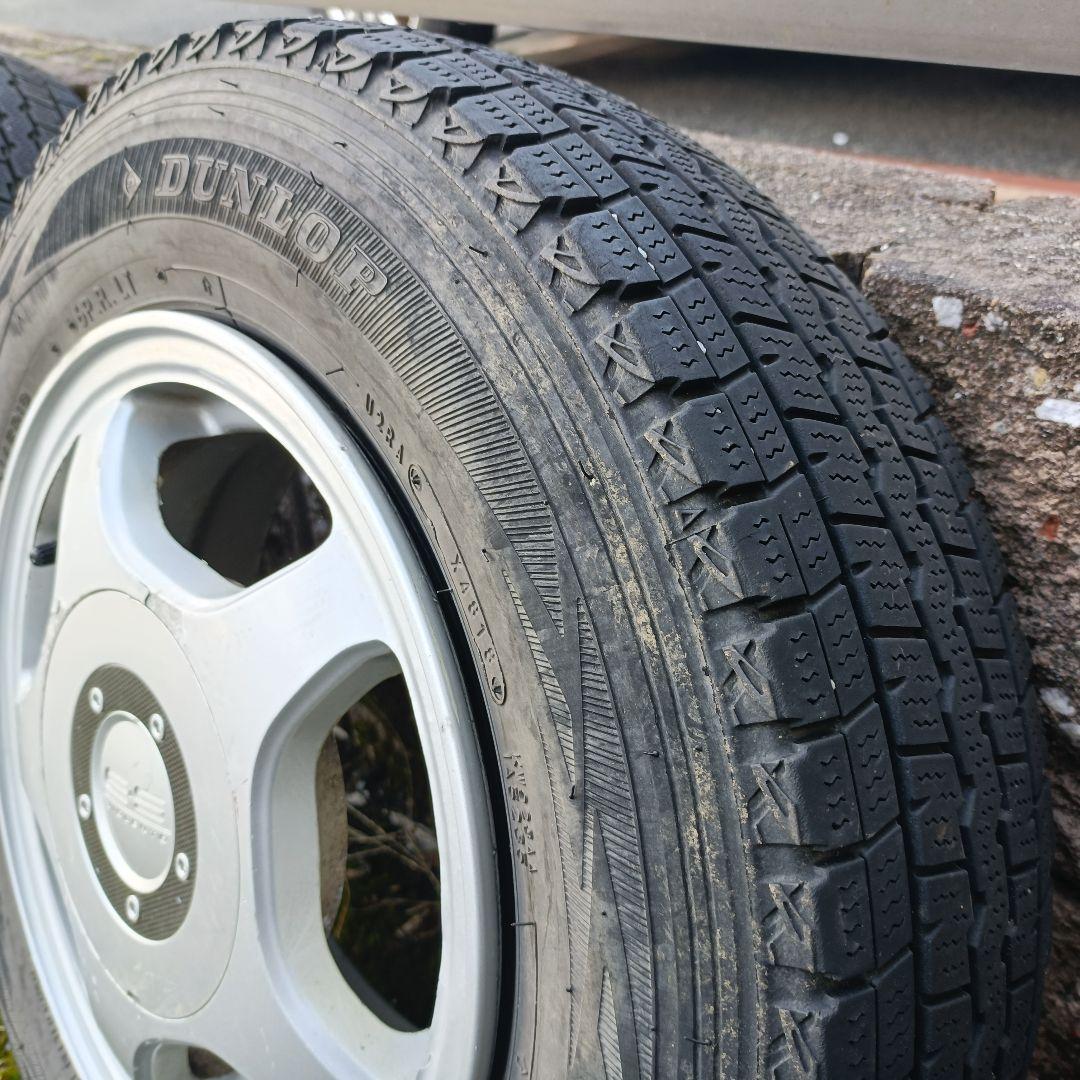 軽トラ アルミホイール＋スタッドレスタイヤ 145R12 6PR ２本セット②
