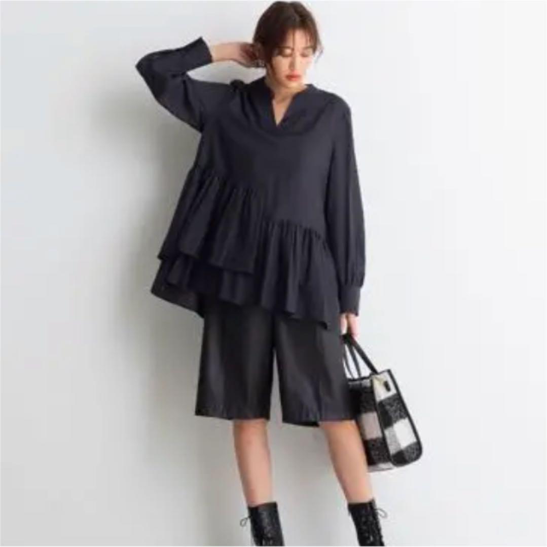 新作即納 お値下げ不可 大人気完売品✴︎美品✴︎PLSTキュプラティアードブラウス M tQ3Ey-m62508542203 国産格安