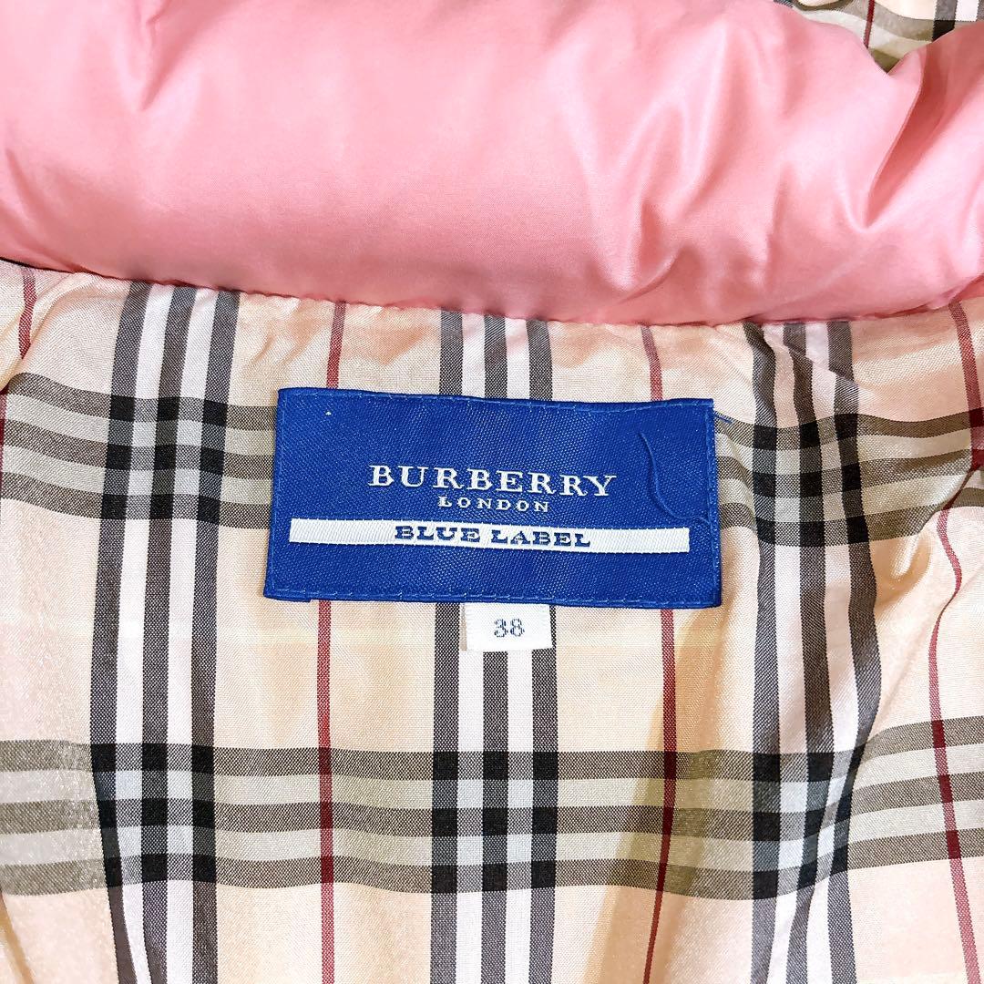 美品 バーバリーブルーレーベル ファー ショート丈 ダウンジャケット