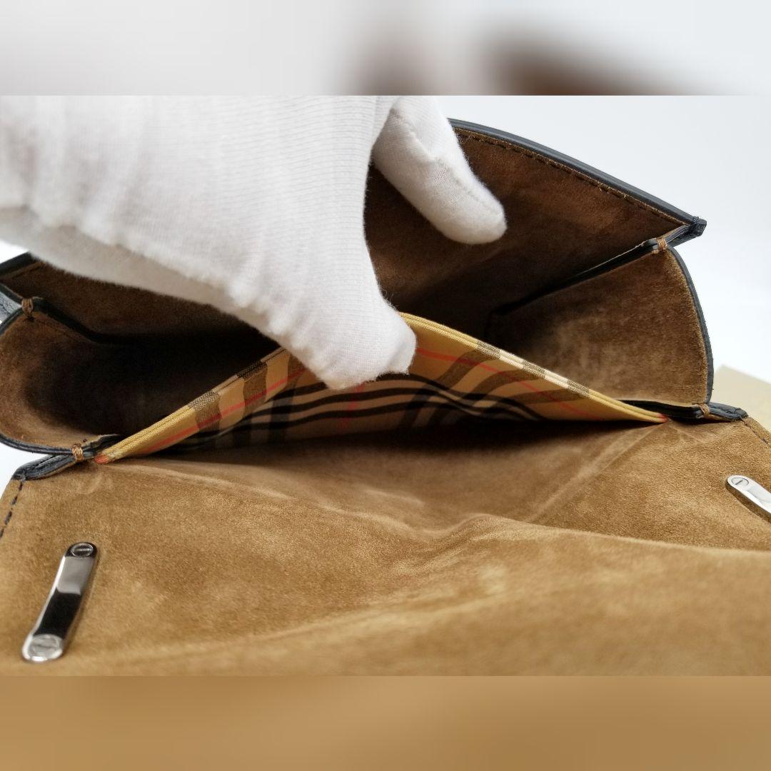 低価2022 BURBERRY チェーンバッグ ブラック 2eKix-m62513798606 レザー 高品質新作