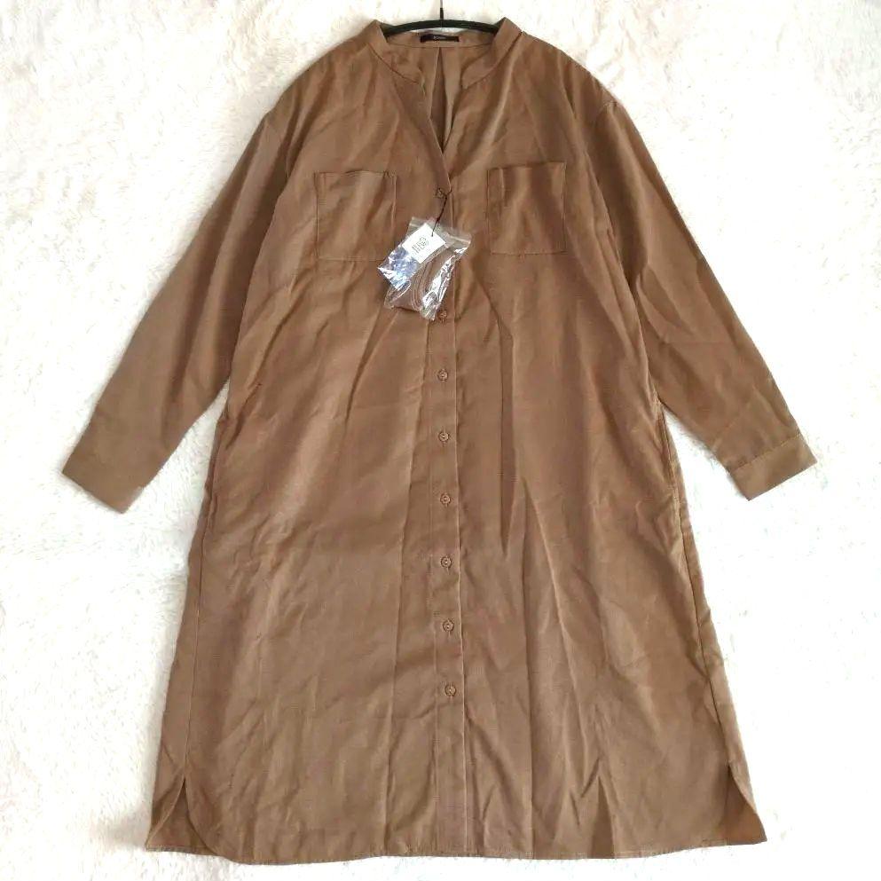 ROSSO URBAN RESEARCH 長袖 シャツ ワンピース ブラウンワンピース