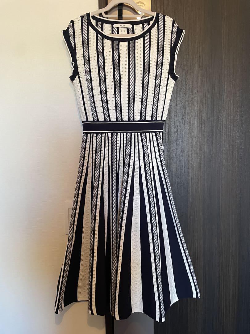 【美品】ANAYI ノースリーブニットワンピースワンピース