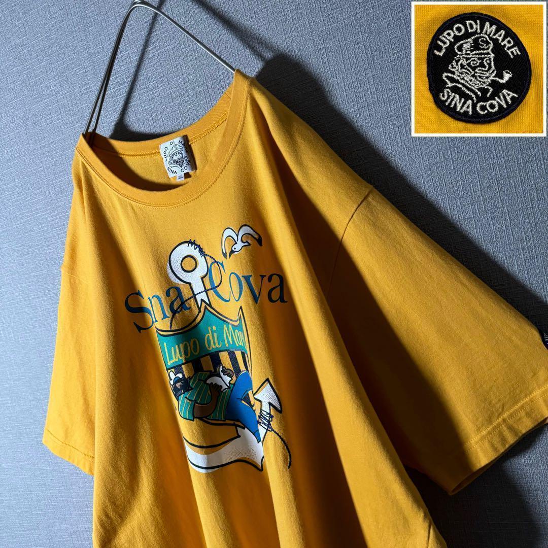 シナコバ SINACOVA ビッグロゴTシャツ ワンポイント刺繍ワッペン XL