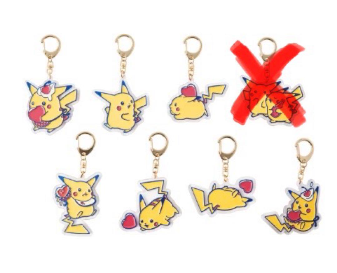 アクリルキーホルダーコレクション　PIKACHU DINER 7点まとめ売り