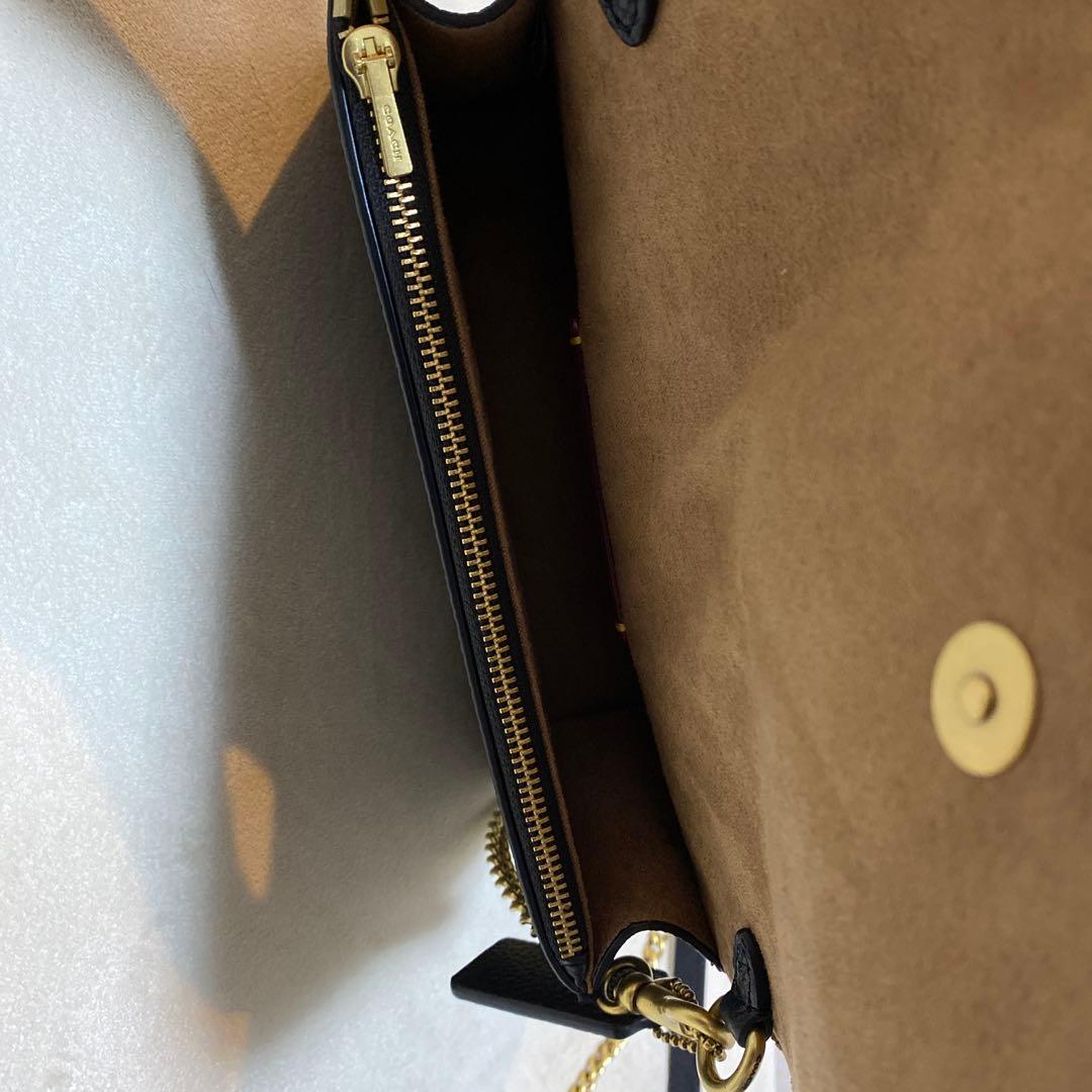 コーチ 黒レザーショルダーバッグ コーチ 黒レザーショルダーバッグ