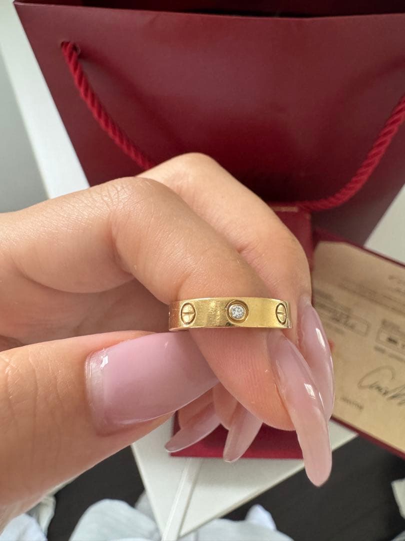 Cartier カルティエ　ゴールド ラブリング　ダイヤモンド　9号