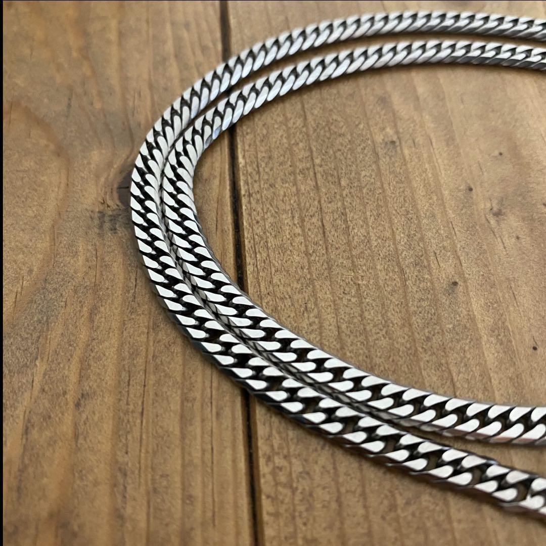 驚きの価格が実現！ 喜平 ダブル六面 中折れ式 高品質 刻印 箱付き 日本製50cm アクセサリー