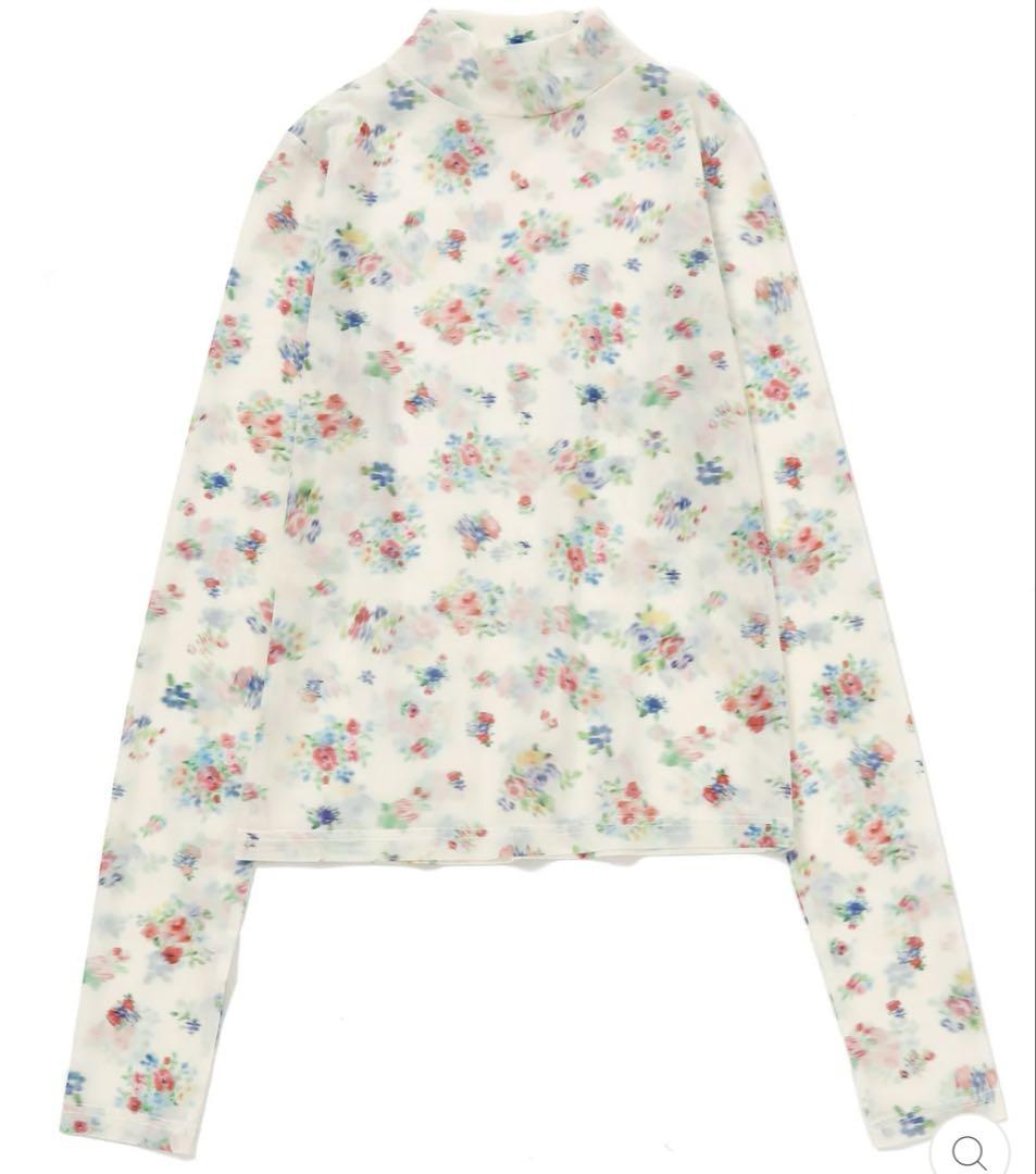 【美品】poppy フローラルパターンシースルートップス あさぎーにょ