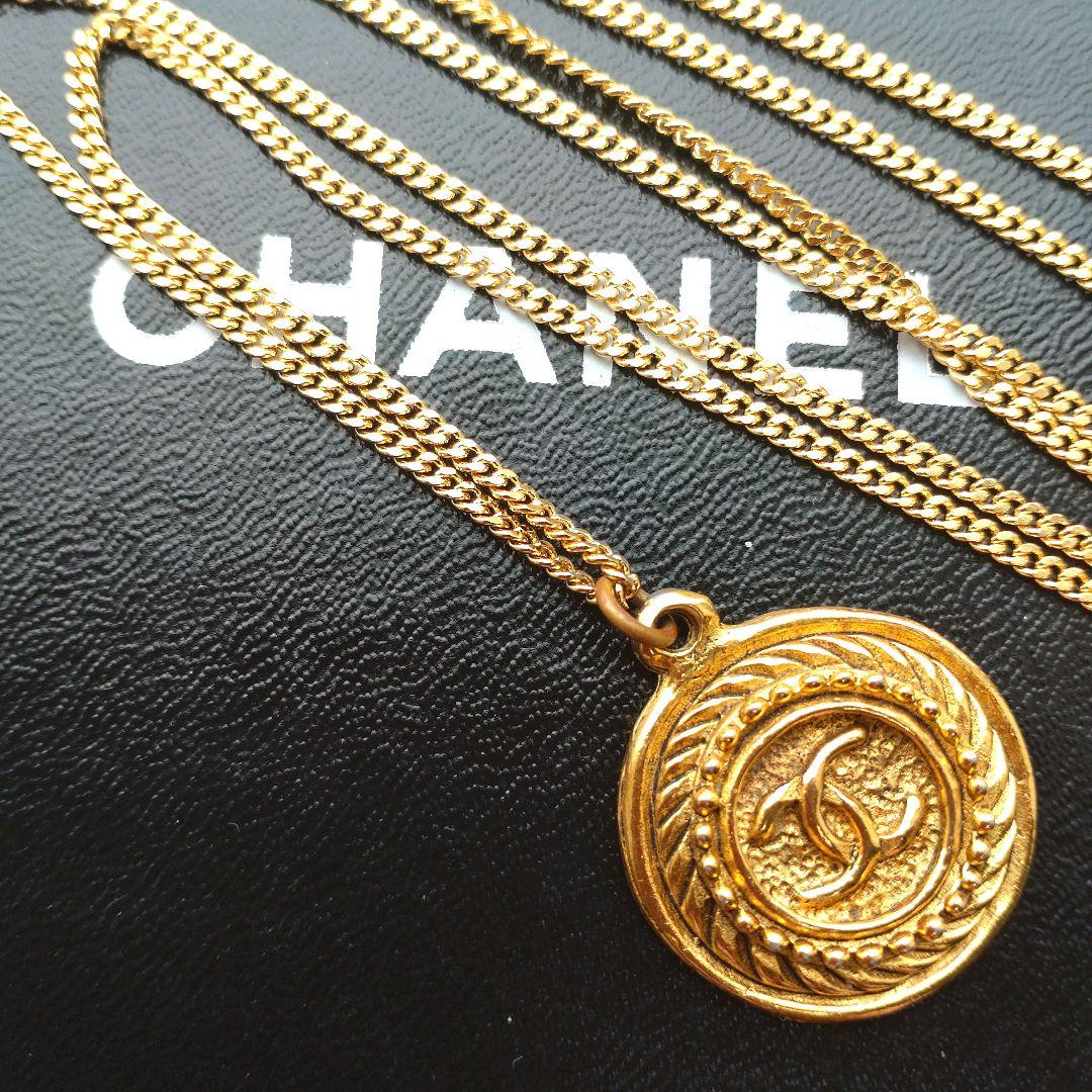 ヴィンテージ】CHANEL ネックレストップ ココマーク ラウンド