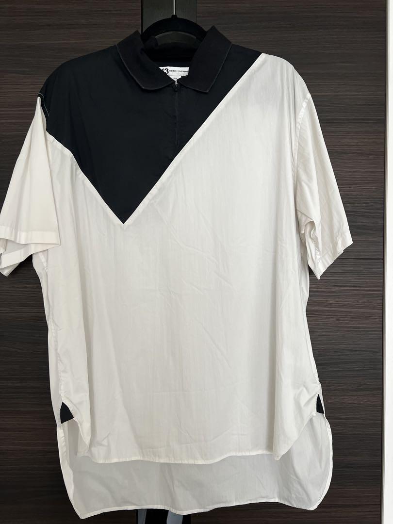 Y-3 斜め切替ハーフジップシャツ FN5714