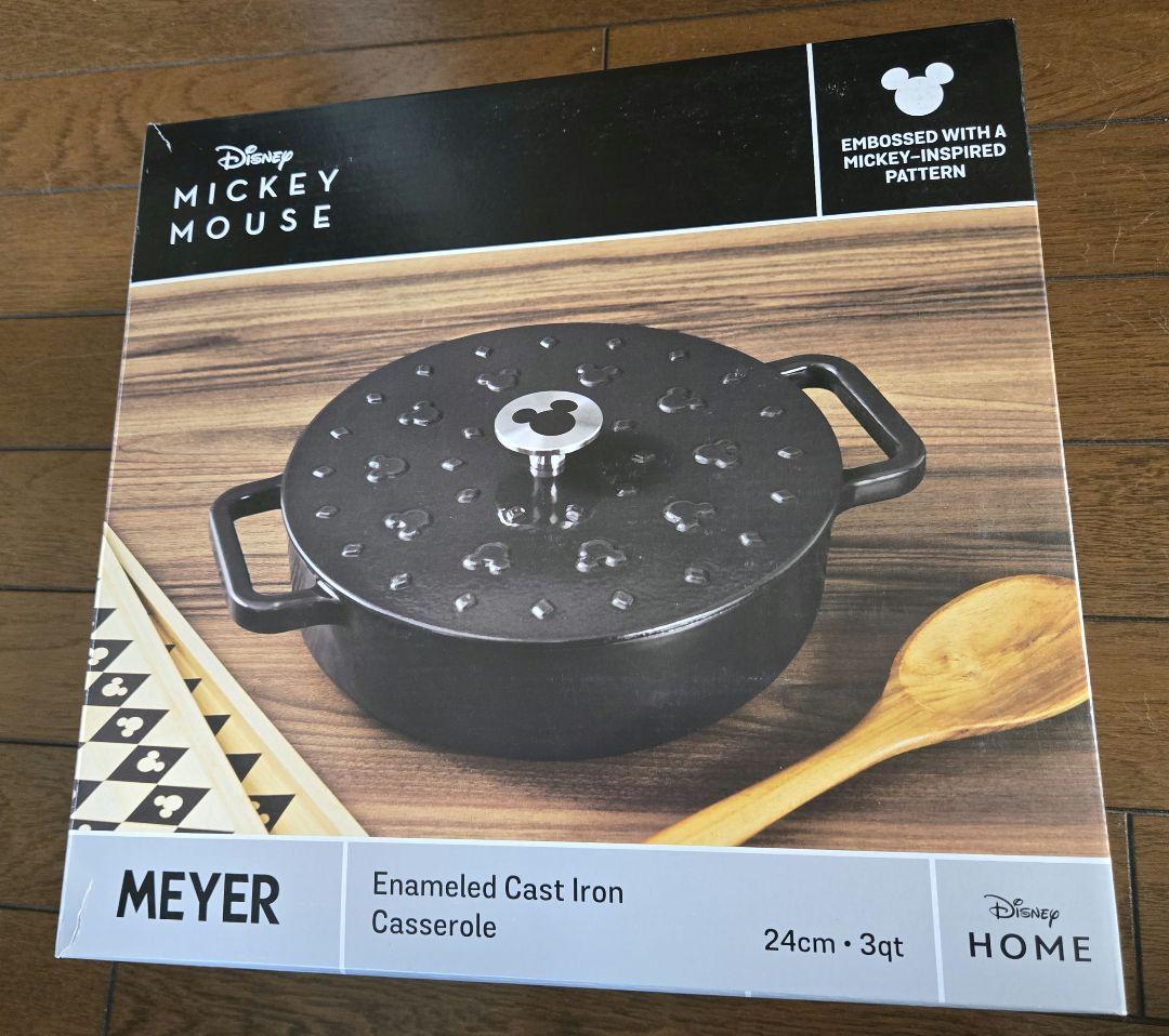 マイヤー ミッキーマウス アイロン キャセロール ほうろう 24cm