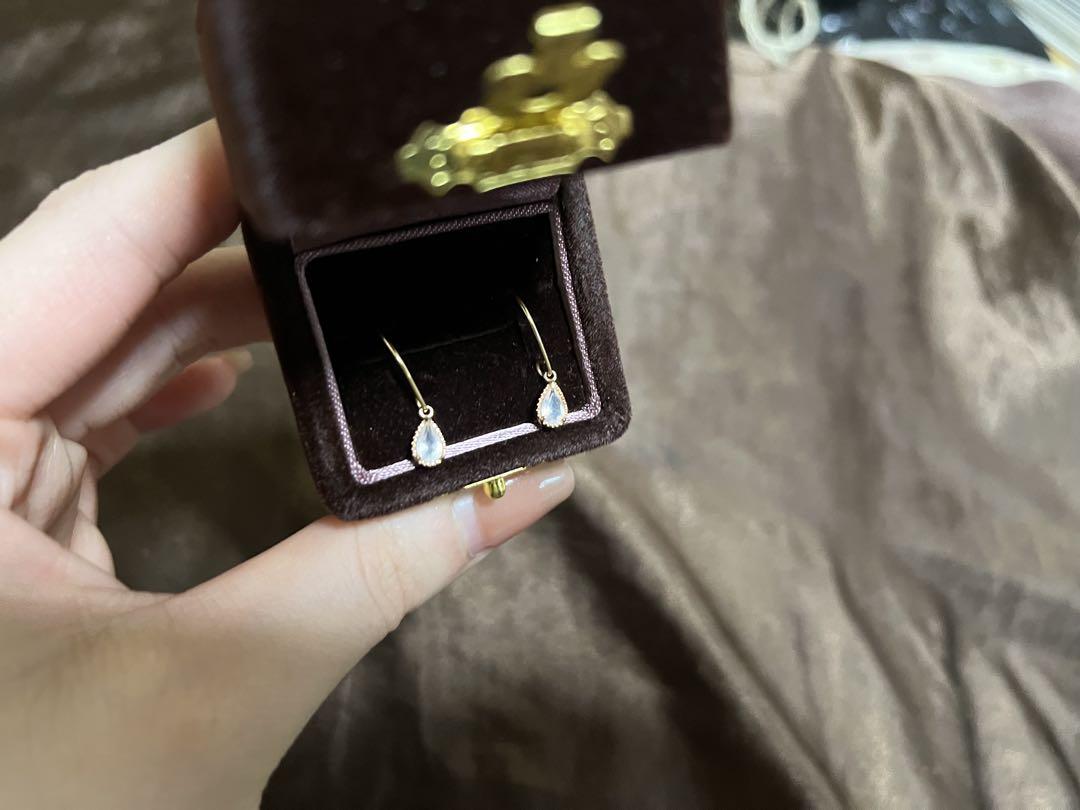 ete ナチュラルストーン ドロップ ピアス
