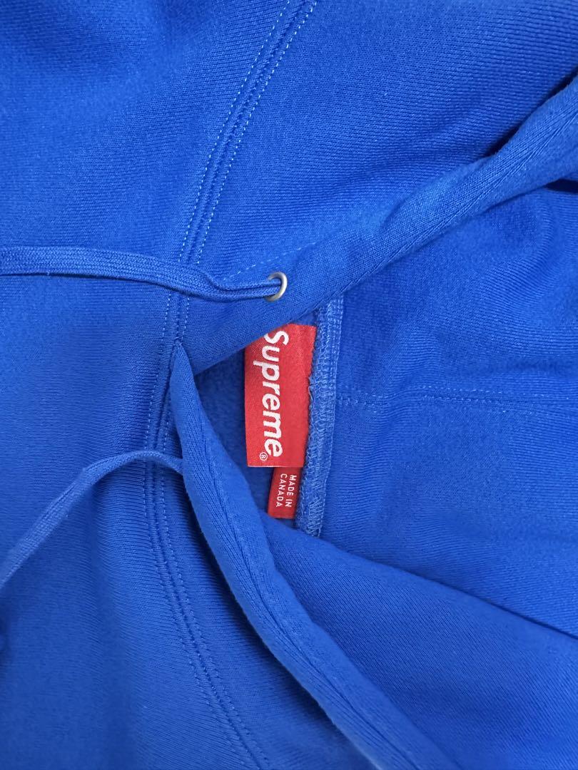 SUPREME パーカー 青色 フード付き