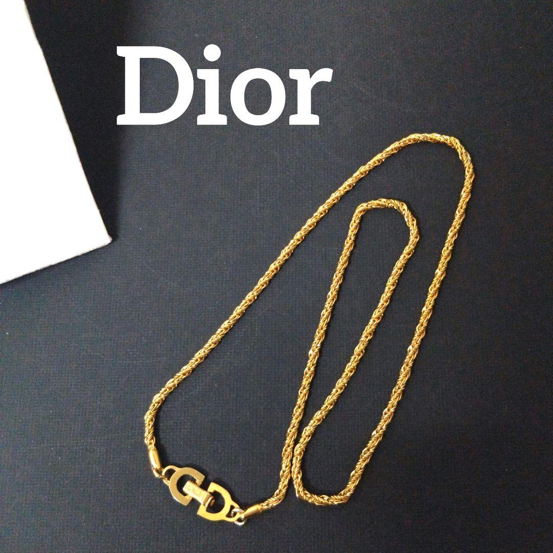 美品　Dior クリスチャン ディオール　ネックレス　ゴールド　喜平　チェーンアクセサリー