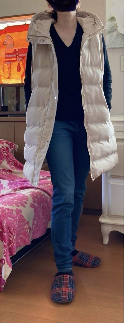 ZARA ロング丈パフベスト L