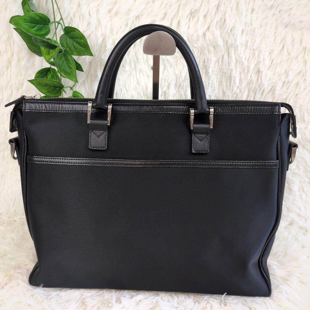 バーバリー レザー ロゴプレート 2way バッグ 美品】BURBERRY 2way ビジネスバッグ ロゴプレート レザー