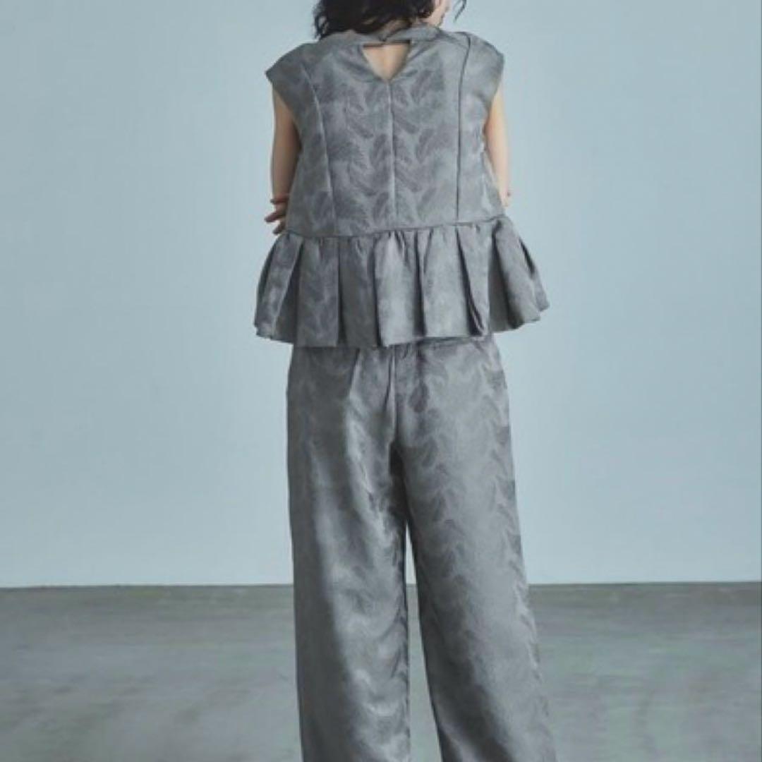 niana ペプラムセットアップドレス　グレーLサイズ