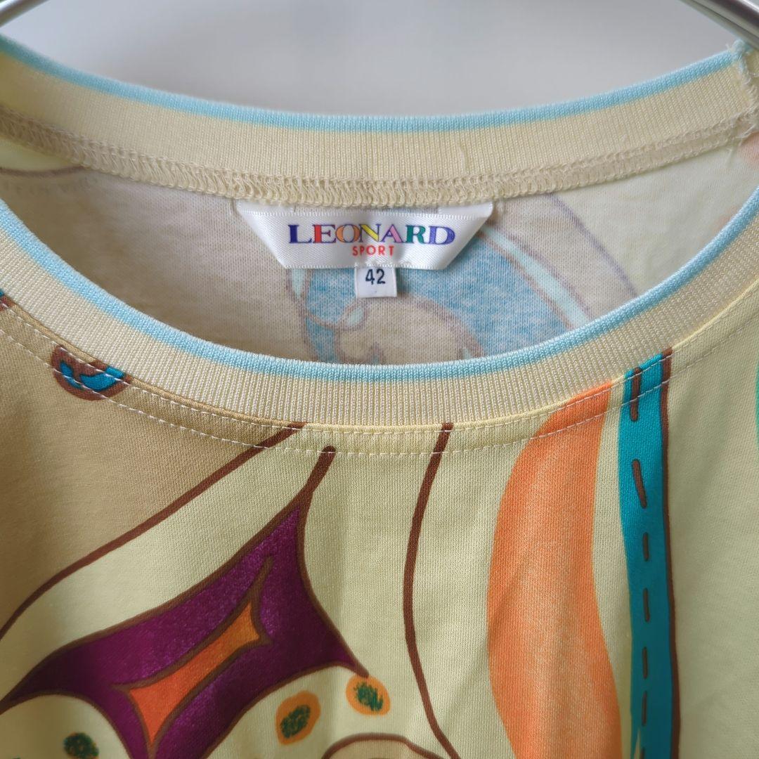 【正規品質保証】 カラフル半袖Tシャツ LEONARD 42 メルカリ - Y01 美品♡ レオナール トップス