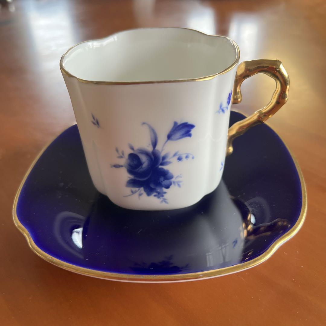 Magna Sango CHINA 〈ブルー・ローズ〉 Magna 三郷陶器 ブルーローズ 瑠璃色 カップローズ 昭和レトロ