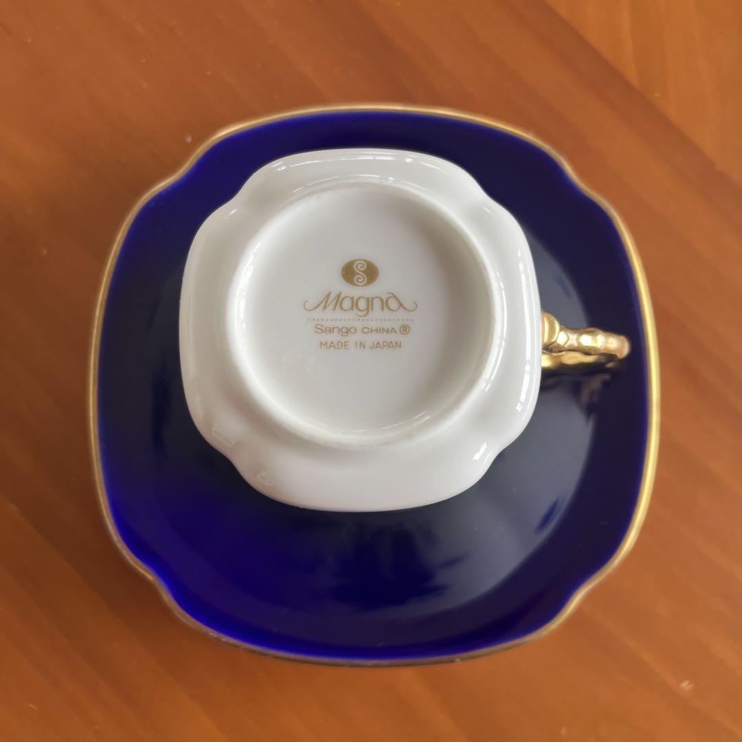 Magna Sango CHINA 〈ブルー・ローズ〉 Magna 三郷陶器 ブルーローズ 瑠璃色 カップローズ 昭和レトロ