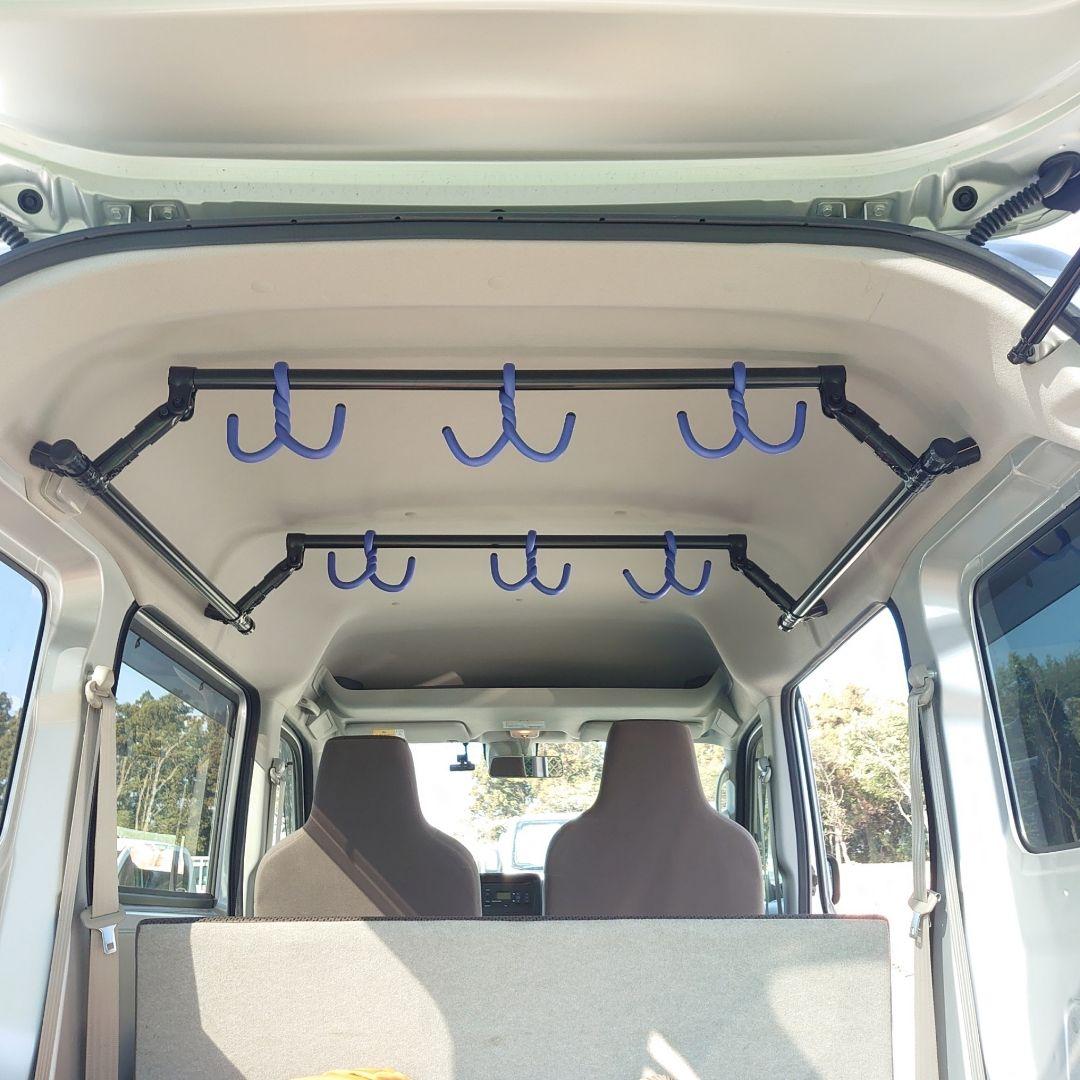 エブリイ·クリッパー·新アトレー·サイドバー120㎝ロッドホルダー可動式ブラック