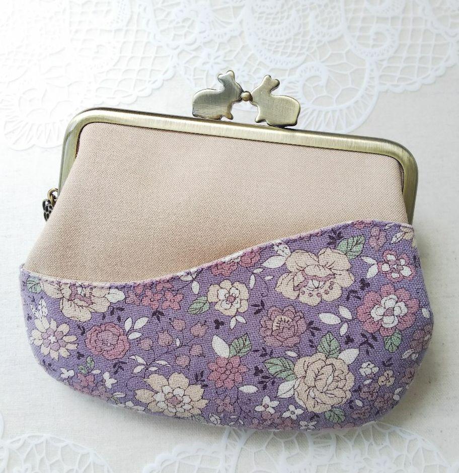 親子がま口財布(外ポケット付き)*花柄 - メルカリ 親子がま口財布(外ポケット付き)*花柄 - メルカリ