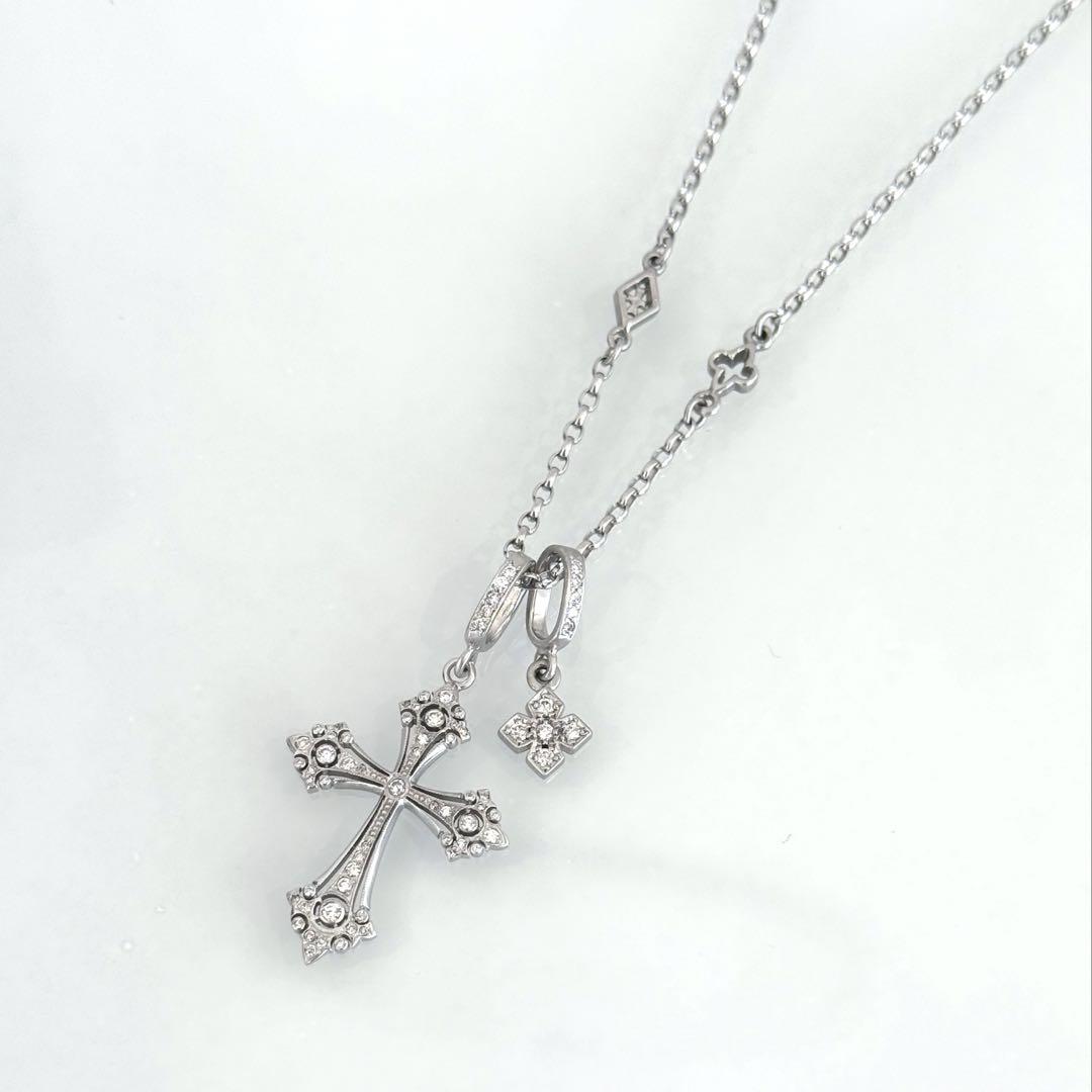 本命ギフト Loree プリンセスクロスペンダント K18WG Rodkin アクセサリー
