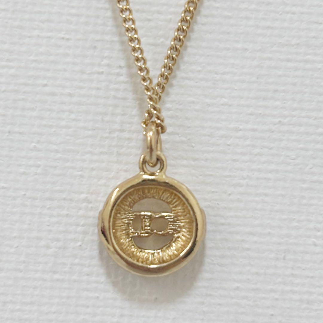 【美品】Christian Dior サークル　ネックレス　カラーラインストーン