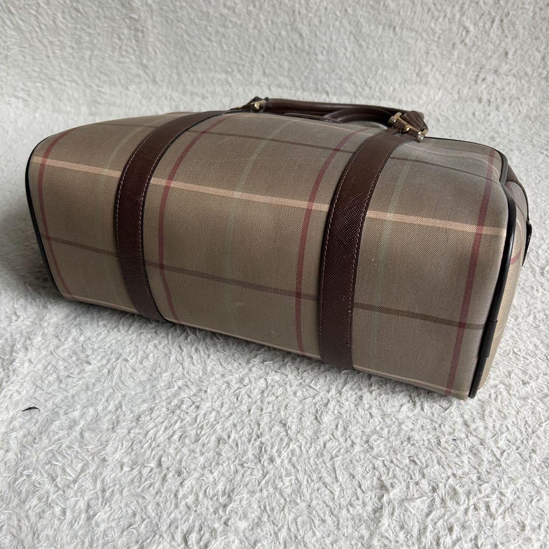 美品✨バーバリーズ ハンドバッグ ペンチェック レザー 金具