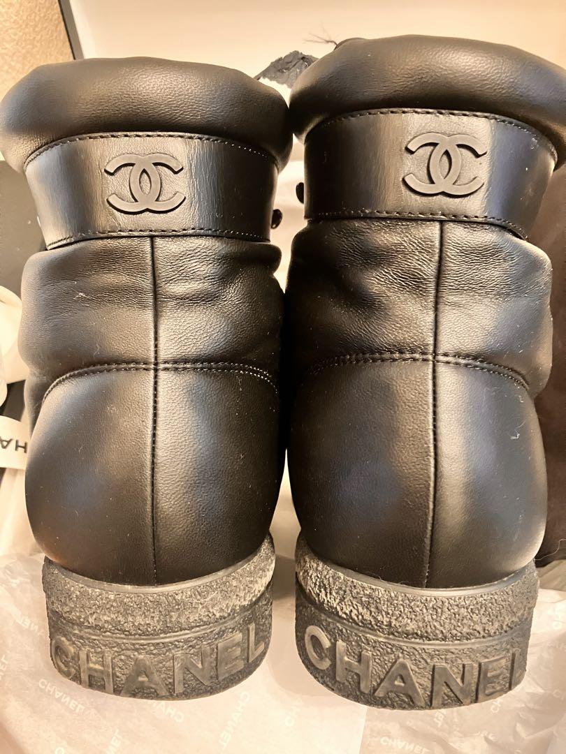CHANEL ココネージュ ラムスキン レースアップシューズ 38