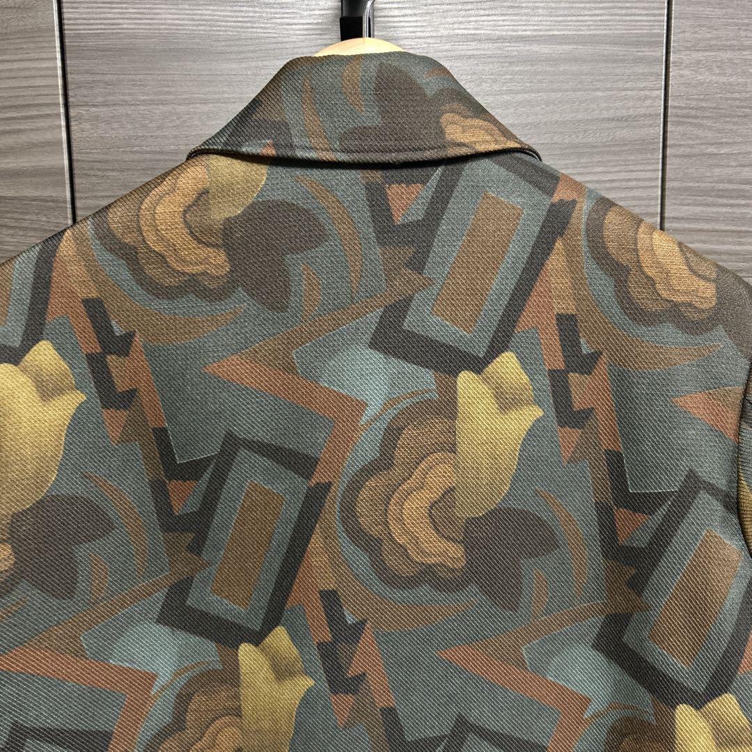美品 LANVIN en Bleu オリジナルグラフィックブルゾン カーキ 48