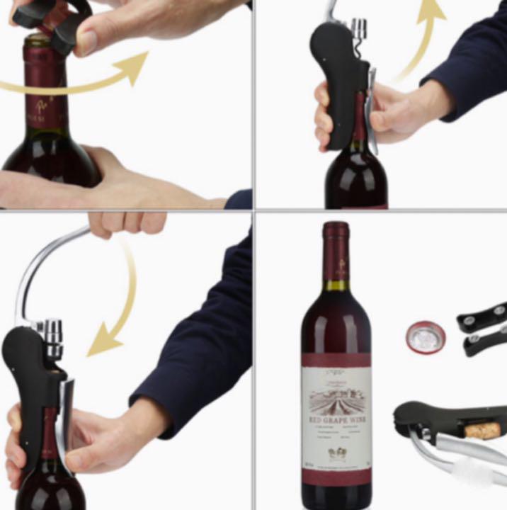 簡単 ワイン オープナー コルク 抜き お酒 キッチン 器具 アルコール 栓