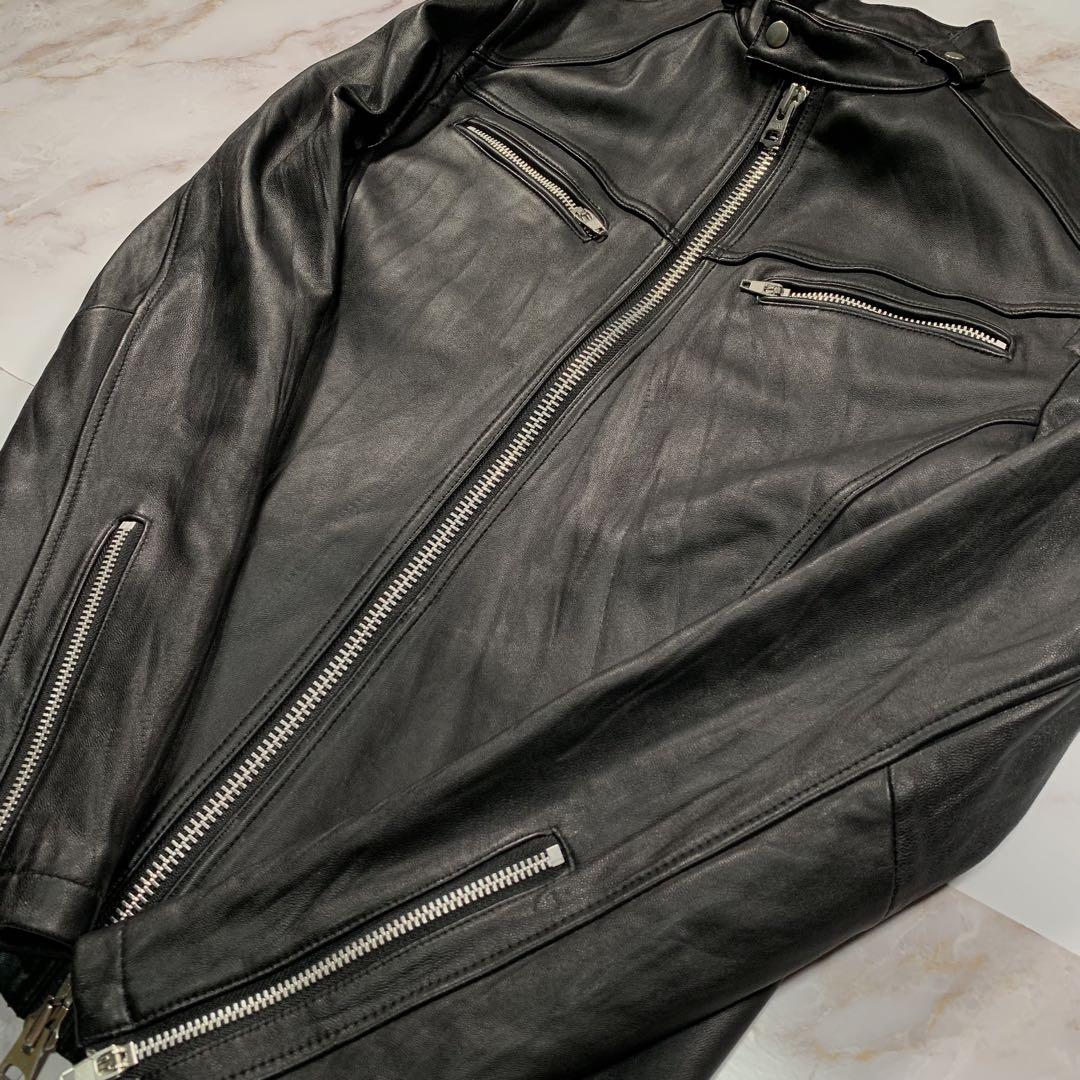 激安・美品】JACKROSE ライダースジャケット羊革size 5 LL相当