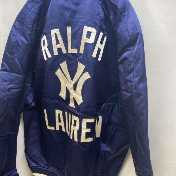 【クーポン対象外】 ラルフローレン MLB ネイビー ヤンキース スタジャン 新品 L - レザージャケット