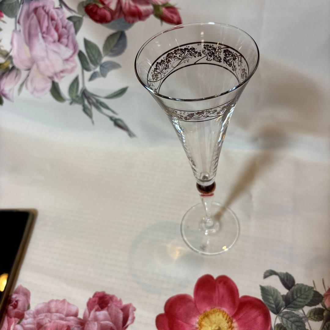 クリスタル製シャンパンフルート3個セット♥に近い