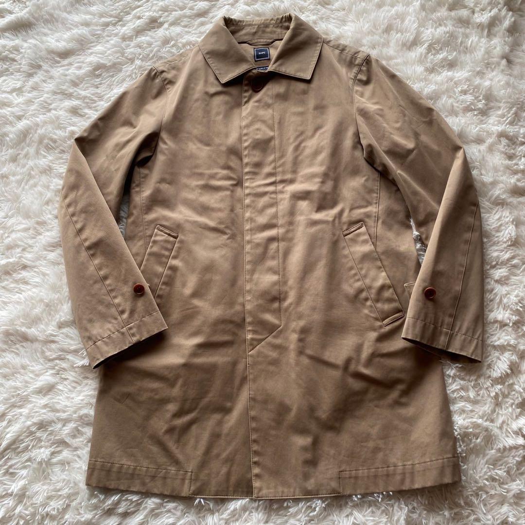限定コラボ　シップス　ロロピアーナ　ステンカラーコート　ライナー　防風　防水　紺 セール】SD: LORO PIANA 【STORMSYSTEM】 コットン ステンカラー