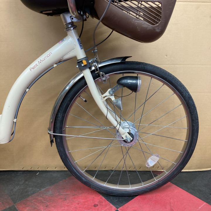 SALE低価 前子供乗せ自転車 アイボリー 3人乗り対応 psUGP-m62586019373 Petit maman 100%新品定番