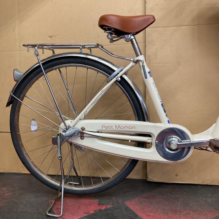 SALE低価 前子供乗せ自転車 アイボリー 3人乗り対応 psUGP-m62586019373 Petit maman 100%新品定番
