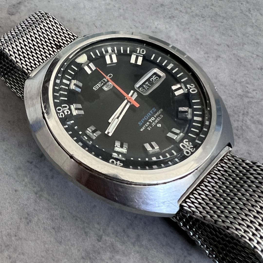 70s SEIKO 5 SPORTS セイコースポーツ自動巻腕時計 ヴィンテージ