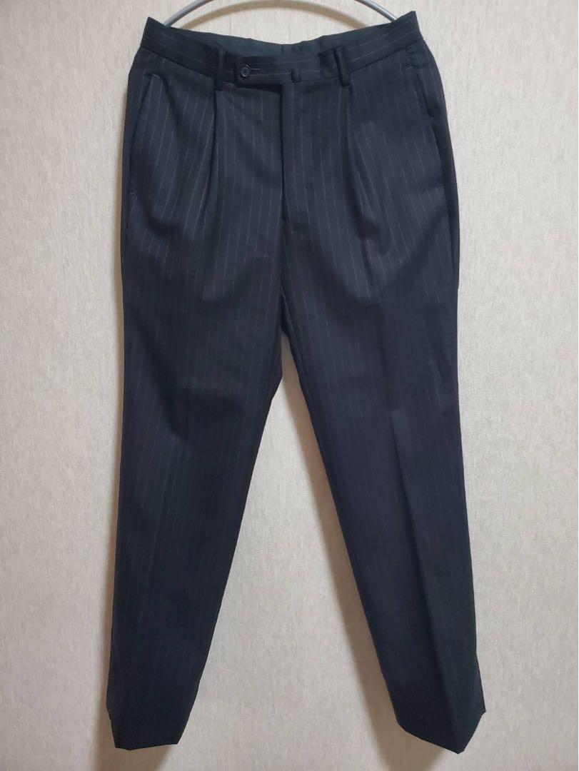 beams ビームス　 スーツ ストライプ　44 黒　シングル　メンズ
