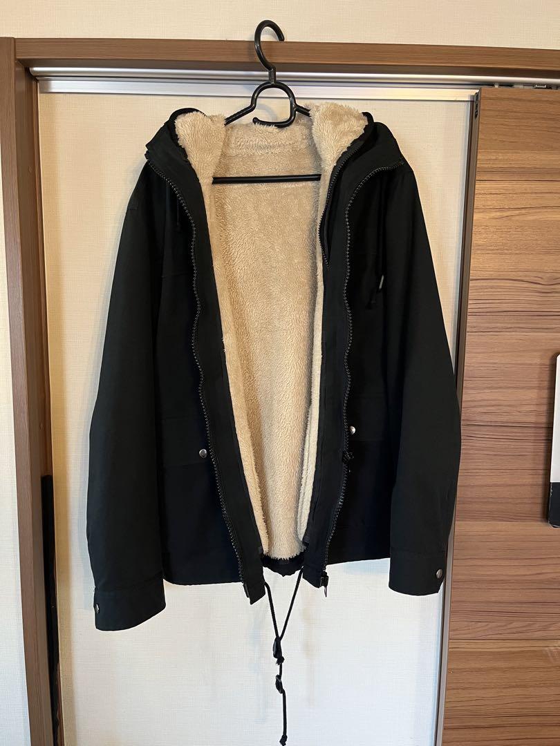 【URBAN RESEARCH】マウンテンパーカー 　ブラック　ボア取外し可能マウンテンパーカー