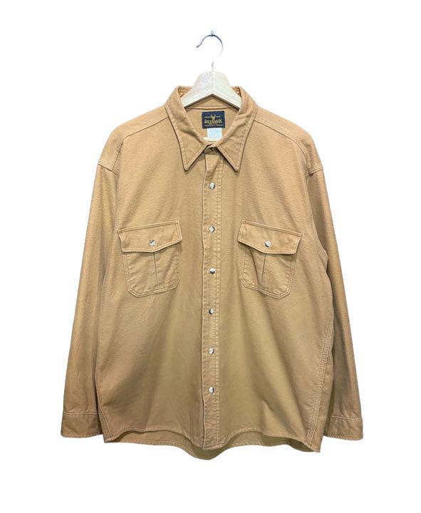 ★美品!!★70's vintage★USA製★[DEERSKIN ディアスキン]無地 長袖 コットン シャモアクロスシャツ[メンズ L]青緑 アウトドア 定番 K2-358 80s USA製 DEERSKIN シャモアクロス コットンシャツ - メルカリ