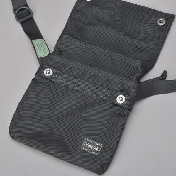 未使用◇PORTER ポーター ユニット ショルダーバッグ ナイロン ブラック