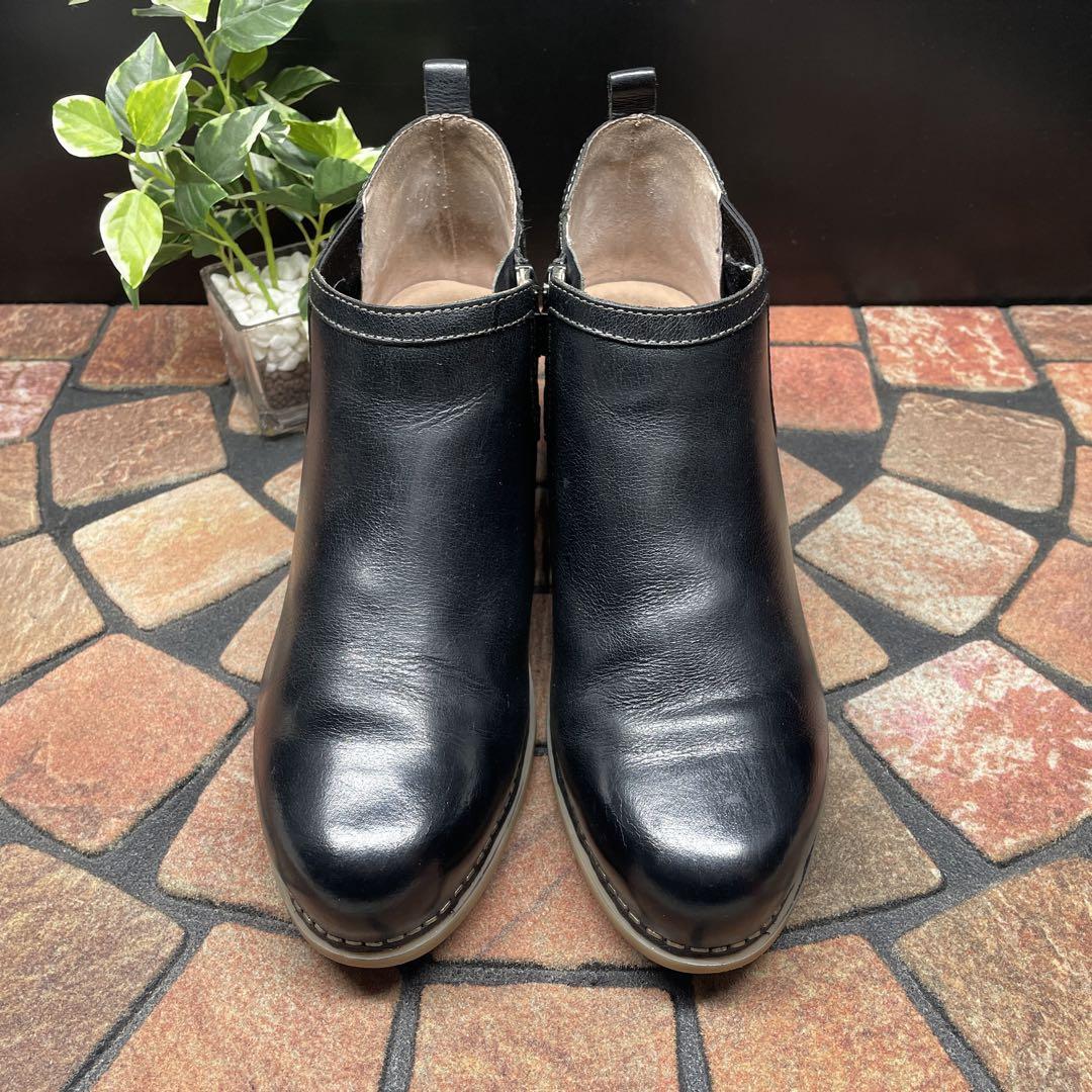 極美品■dansko ダンスコ【25.0】サイドゴアブーツ ジップ ブラック 黒