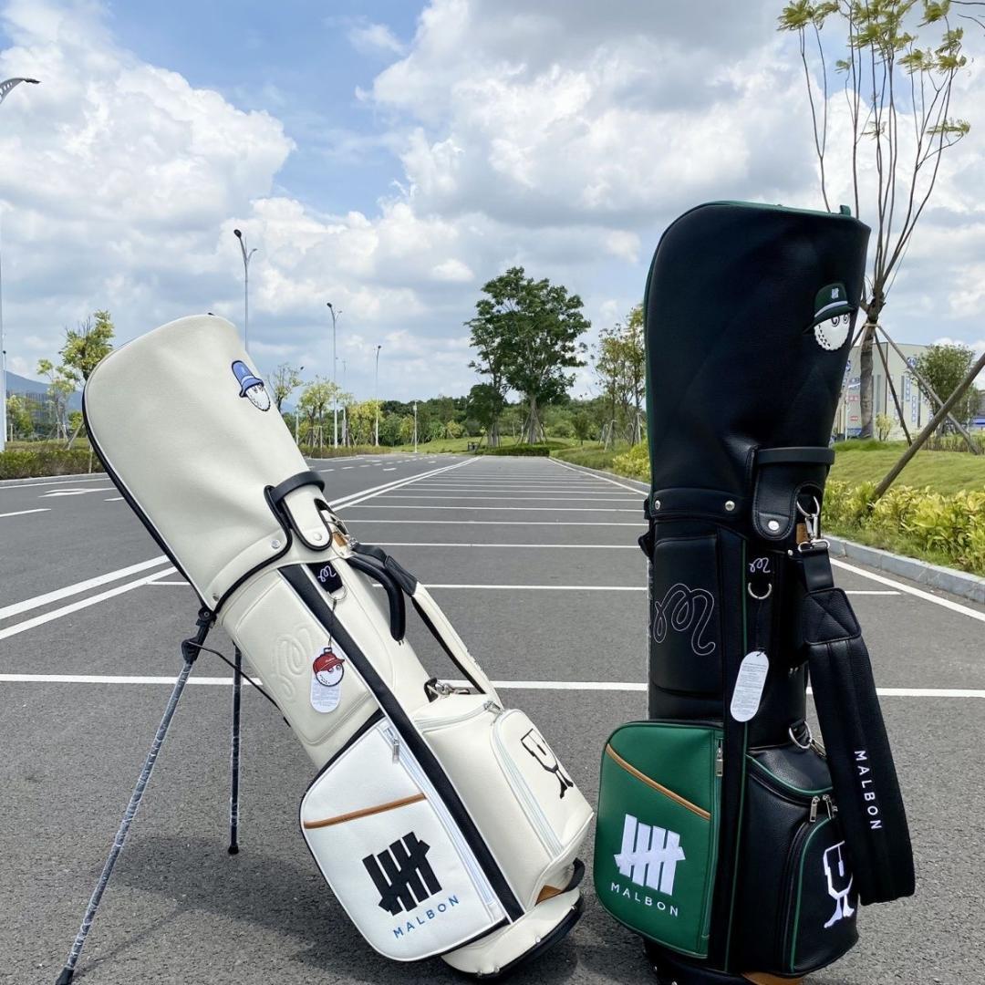 マルボンゴルフ キャディバッグ malbon golf ゴルフバッグ 白色